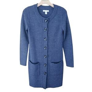 Banana Republic Womens Chunky Cardigan Merino Wool Knit Sweater Longline Size XS